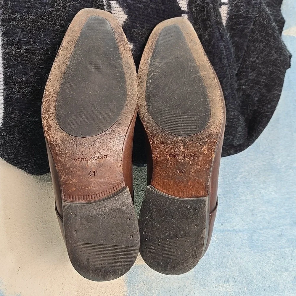 Vero Cuoio Men Oxfords Sz 41 Brown Leather Lace Dress Shoes Mr. B's Aldo Romania